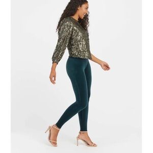 Spanx velvet leggings, EUC